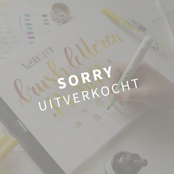 Volzet - Workshop 'brushletteren en meer' in Kortrijk - 29 juni 2019
