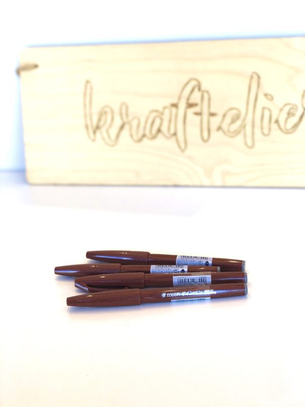 Pentel touch sign brush pen bruin