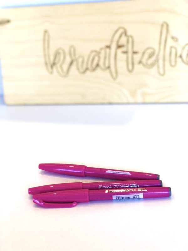 Pentel touch sign brush pen roze