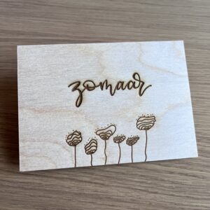 Houten wenskaart - Zomaar