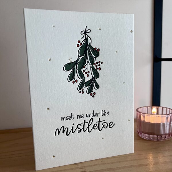 Wenskaart kerst - Mistletoe