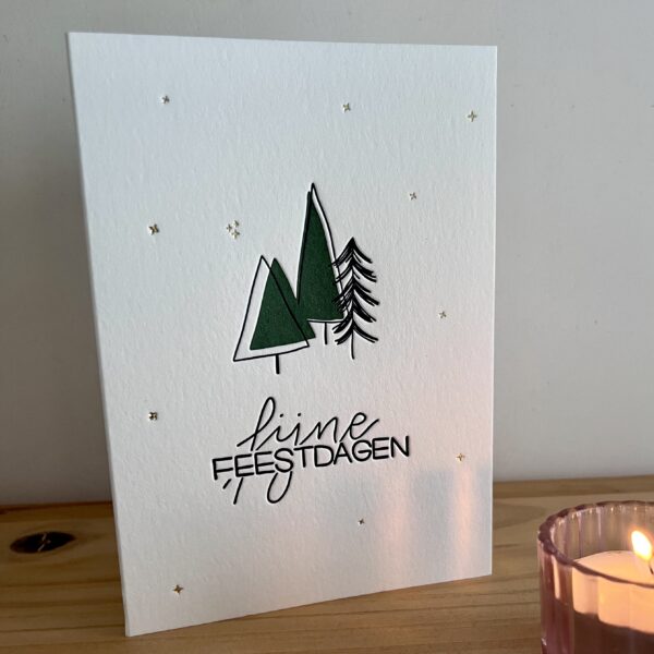 Wenskaart kerst - Fijne feestdagen